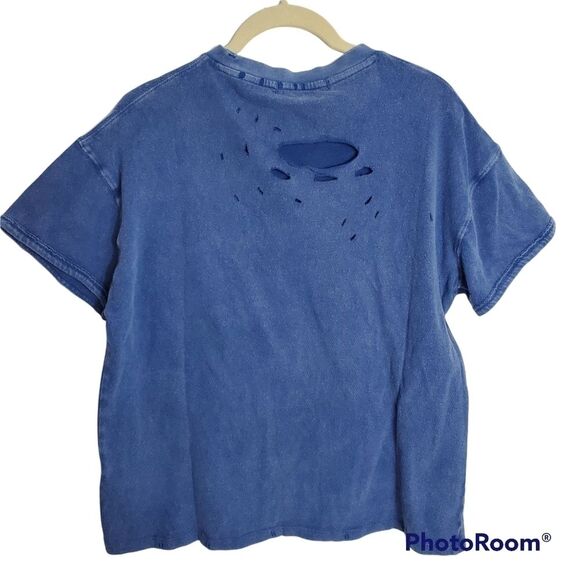 FREE PEOPLE Rubi‎ Ripped T shirt Sz XSMALL - Picture 4 of 14
